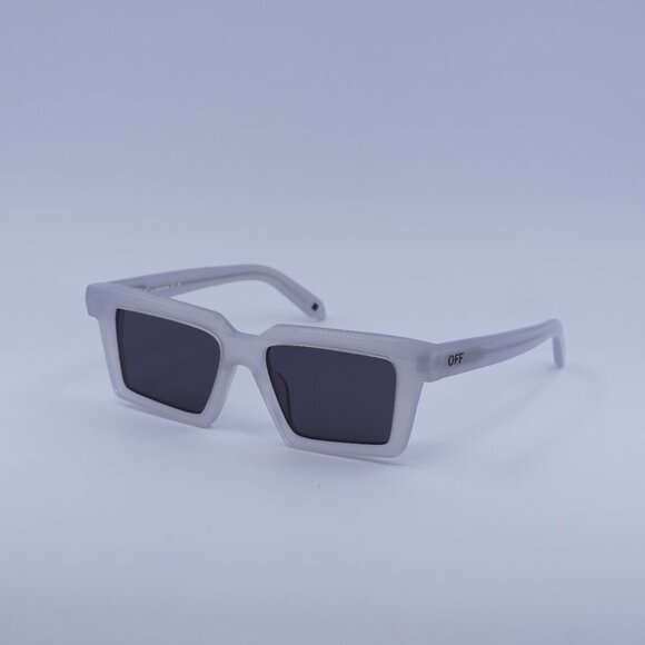 Off-White OERI142 WINDSOR 0907 Sunglasses Shiny Grey Square Frame, Grey Lenses - Picture 1 of 10